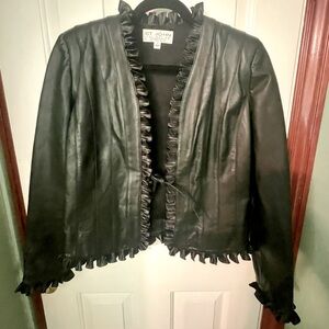 Gorgeous St John Collection Leather jacket (silk lined)